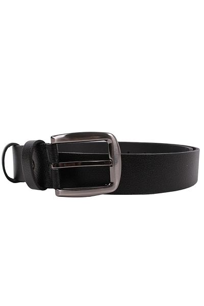 Bagacar Ανδρική ζώνη γνήσιο μαύρο τζιν 115 cm