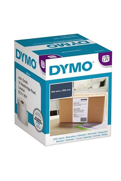Dymo Lw 4xl Extra Wide Label αποστολής, 220 ετικέτες/συσκευασία 104x 159 mm
