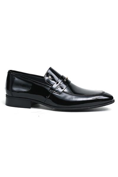 Pierre Cardin 120663 Ανδρικά παπούτσια μαύρα λουστρίνι με σόλα Neolite