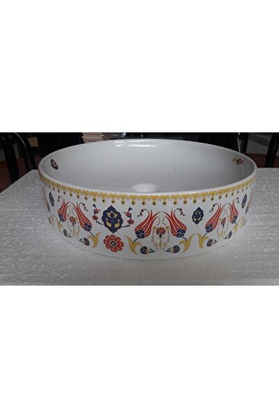 Kütahya Çini El Yapımı Çini Desenli % 100 Porselen Lavabo