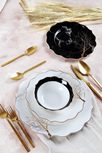 Pink&More Premium Bone China 24 Parça Yemek Takımı