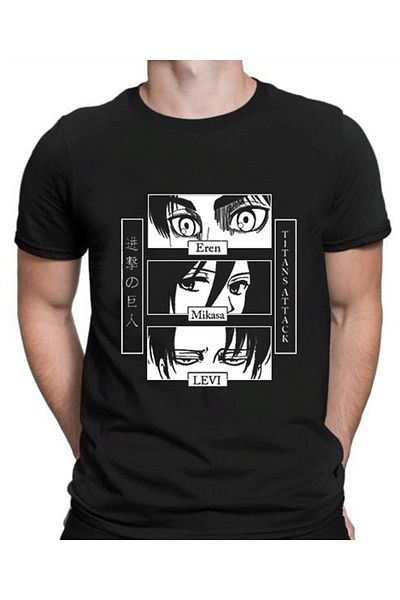 Kuzgunshop Attack On Titan Anime Unisex Tshirt