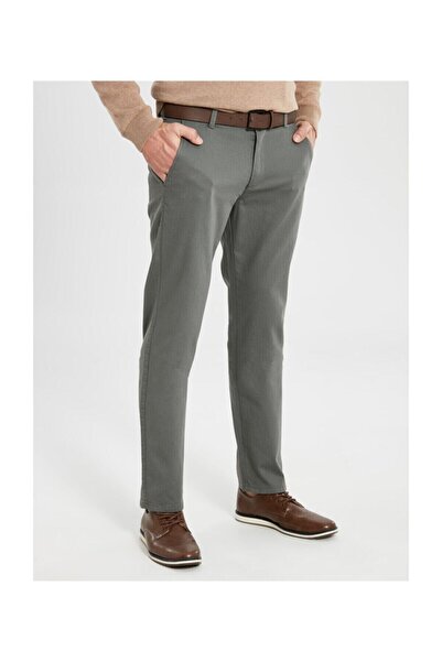 Bilgiçler Keten Patolon Gri Klasik