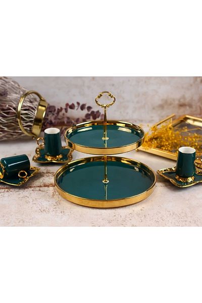 Sembol Luxury Bone Porcelain Round Model Layered Cookie Holder