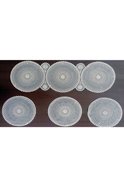 DİLEX طقم مفرش طاولة مفرش طاولة خدمة أمريكية بيج