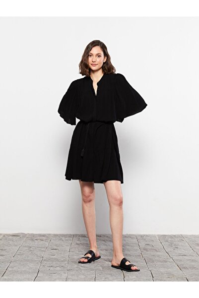 LC Waikiki Γυναικείο φόρεμα Lcw Casual με λαιμόκοψη και κοντό μανίκι από βισκόζη