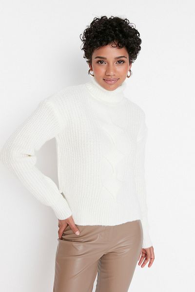 Trendyol Collection Rolák Ecru svetr TWOAW23KZ00358