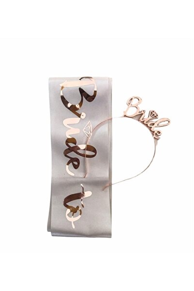 Happyland Bride To Be Rosegold Taç Ve Kuşak Seti
