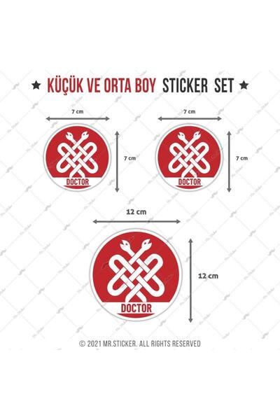 Bay Etiket Wrn53 Universal Doktor Amblemi - Orta Boy + 2 Küçük Boy Set