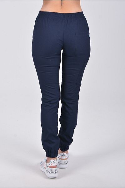Nur Medikal Giyim Pantaloni de jogging din Lycra bleumarin