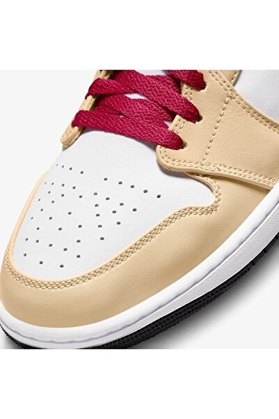 Nike Air Jordan 1 Mid Beige Red White 554725-201