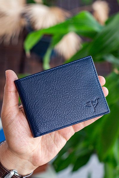 Garbalia Genuine Leather Navy Blue Men's Wallet Venıce