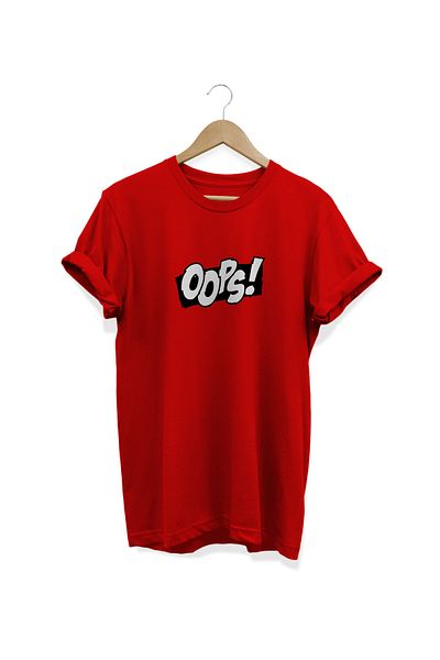 WİDİ Tricou roșu cu imprimeu Oops