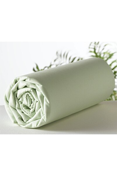 makiteks Σετ σεντόνια μονό κρεβάτι 100% βαμβάκι ανοιχτό πράσινο 100x200+50x70 με ελαστικό