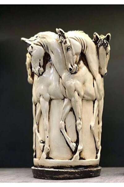 ozy dekor Atlı Vazo Heykeli