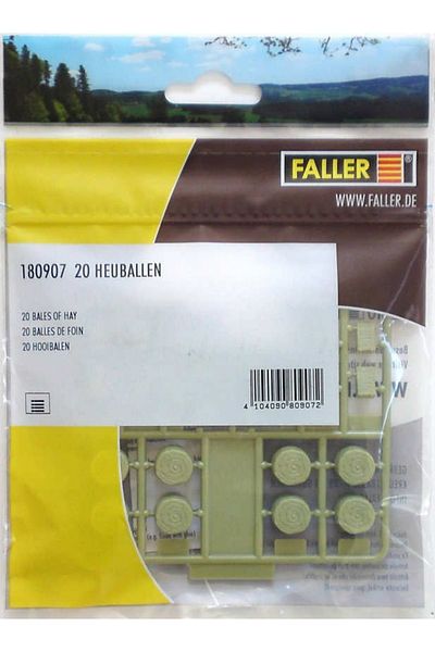 Faller 180907   1/87 Hay Bales (20 Pieces) Unassembled Plastic Model