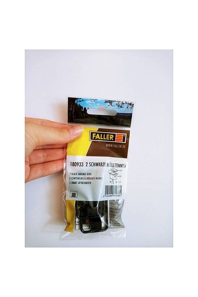 Faller 1:87 Ho Model Garbage Container Black-180933 -miniature Model