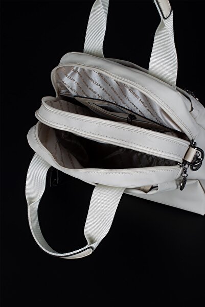 MEGA 614 Satin Women's Hand Bag Crossbody Bag Cream