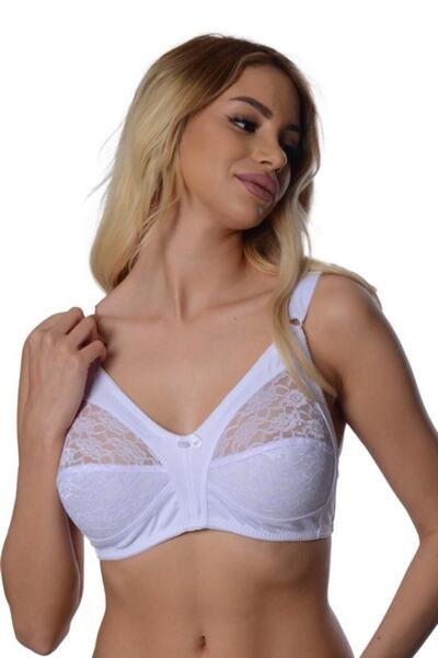 Sistina Dantelli Toparlayıcı Beyaz Sütyen Beyaz Renk 100b Beden