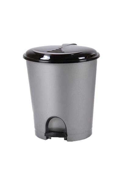 Akay Plastik Pedallı Basmalı Açılır Kapak Çöp Kovası / 33 Litre Kırmızı