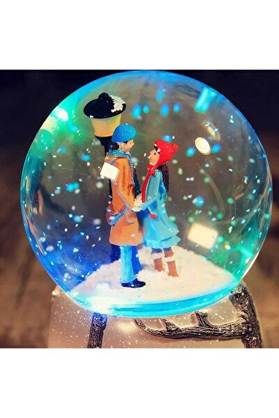 nesever store Sevgili Püskürtmeli Mega Boy Kar Küresi Işıklı Müzikli