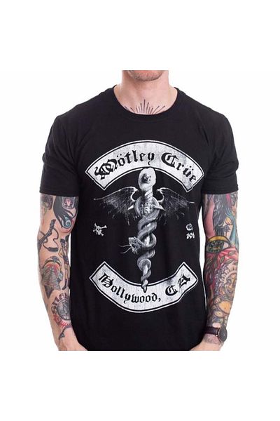 Köstebek Motley Crue Classic Skeleton Cage Black (unisex) T-shirt