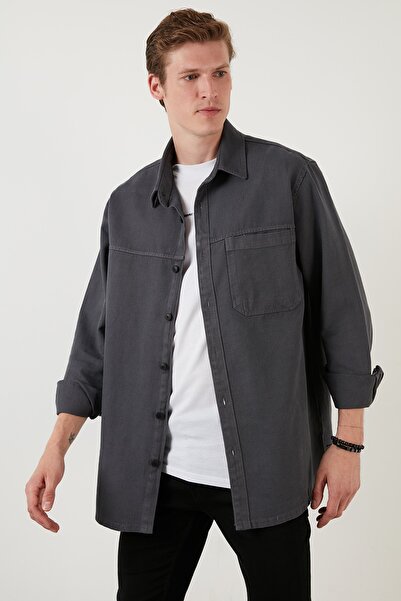 Buratti Pamuklu Regular Fit Tek Cepli Gömlek Erkek Gömlek Cf23w192736