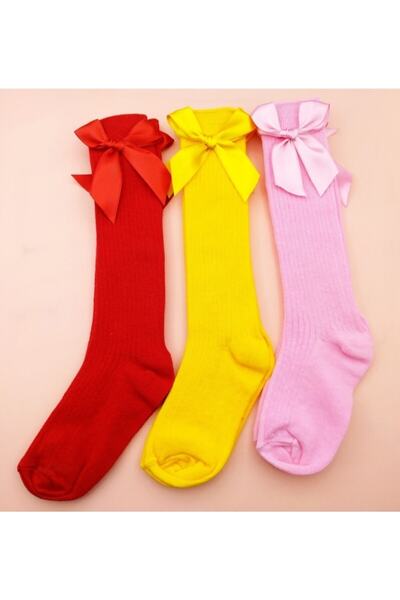 ÖZKARDEŞLER BABY Baby Knee-Length Socks with Bow