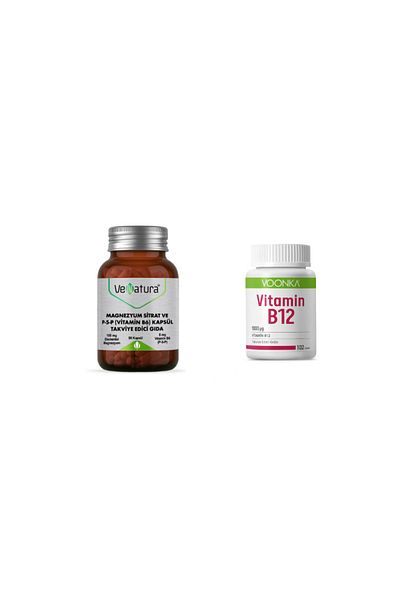 VeNatura Magnesium Citrate - B6 90 Capsules and B12 102 Tablets