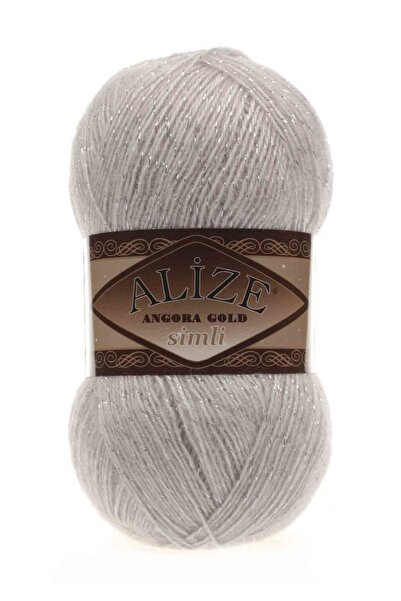 Alize Ανγκόρα Χρυσό Με γκλίτερ Λευκό Πλεκτό στο χέρι - Χειμώνας 168