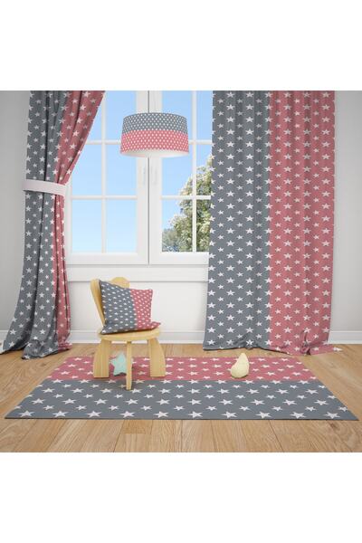 MODA Зовсім інша дитяча кімната з малюнком зірок, двостулкова штора Bmfp-124