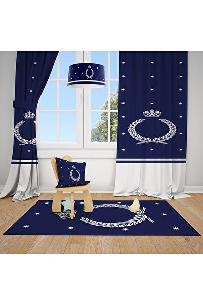 MODA Дитяча кімната для немовлят та дітей Синя сучасна двостулкова штора Bmfp...