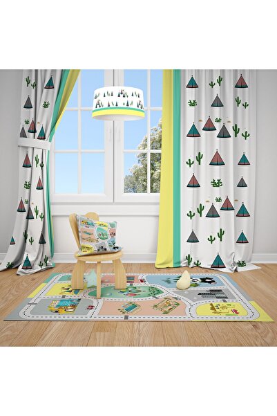 MODA Зовсім інша дитяча кімната - Кемпінг і природа Двокрила завіса Bmfp-129