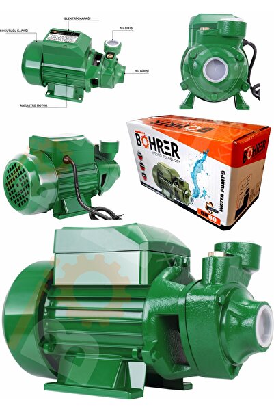BÖHRER 220v 0.55 Hp 0.37 Kw Santrifüj Su Pompası 1'' Su Giriş Çıkış
