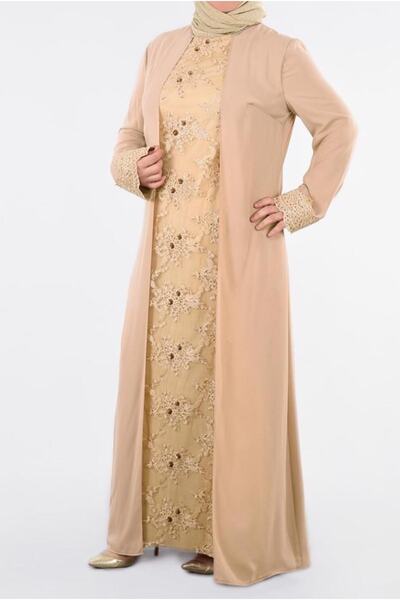 N.Y.YILDIZ Rochie de seară de mărime mare pentru femei, auriu