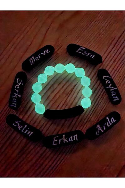 GÜMÜŞTEL EL SANATLARI Cat's Eye Highlighter Children's Bracelet Glow in the Dark