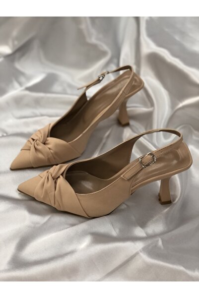 Hg Ayakkabı جولييت نسيج غير لامع مغطى بكعب ستيليتو