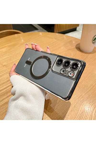 m.tk moveteck Samsung Galaxy S22 Ultra Uyumlu Kılıf Kamera Korumalı Parlak Re...