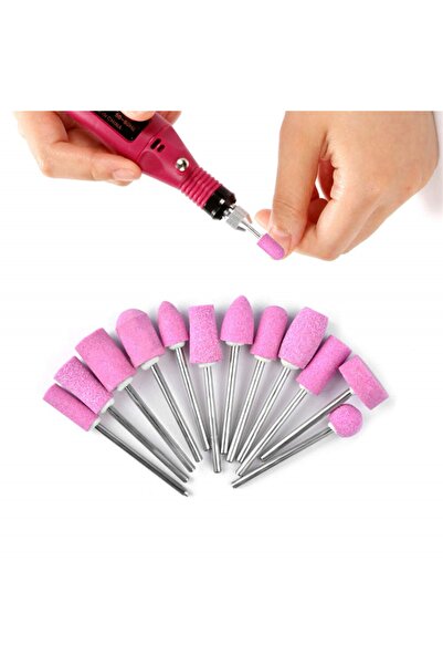 SONREYON مجموعة باديكير مانيكير سيراميك مكونة من 12 قطعة (طرف آلة عرموش)