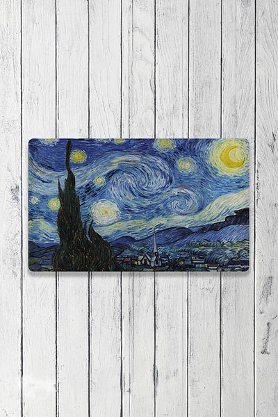 Vagonik Van Gogh Noaptea înstelată imprimată digital 50x70cm Covoraș decorativ multifuncțional pentru interior și exterior