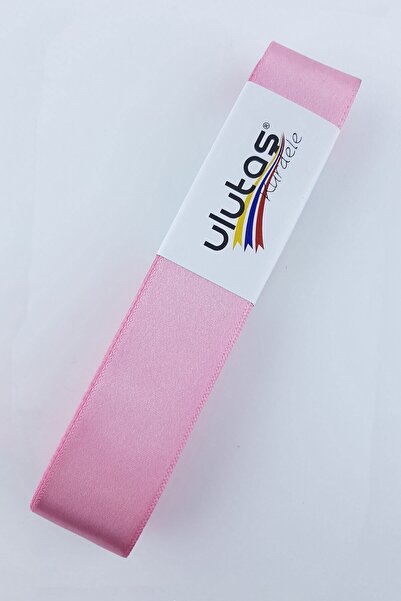 Ulutaş شريط ستان وردي للأطفال بعرض 3 سم 1 كرة 10 متر – شريط