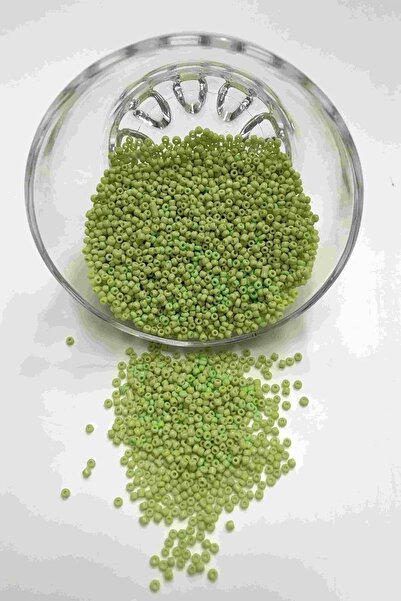 Bontex Mărgele de nisip verde deschis mat 2 mm 1 pachet 50 grame – Mărgele