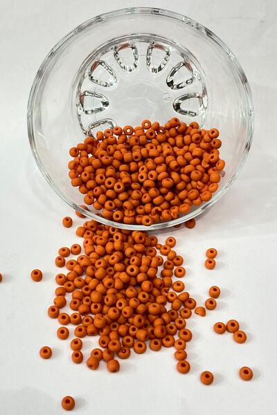 Bontex Ποικιλία από χάντρες: Ματ πορτοκαλί χάντρες άμμου 4 χιλιοστά, 1 συσκευ...