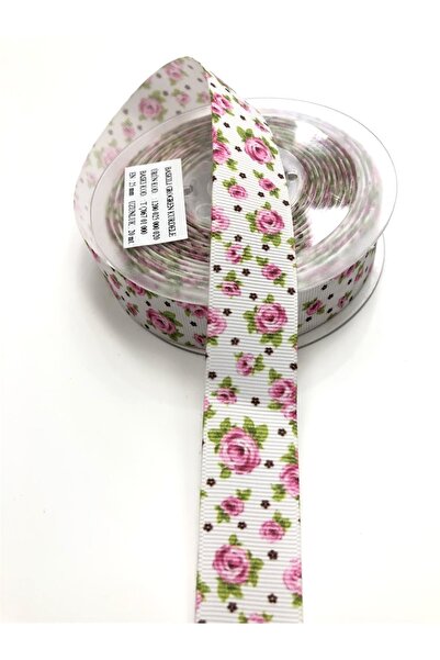 Bontex شريط جروسجرين منقوش بالزهور بعرض 1 متر وعرض 2.5 سم – شريط – شريط