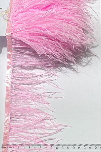 Bontex Pene de struț de culoare roz 1 metru – Bandă decorativă