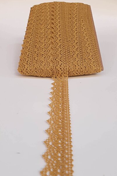 Bontex Senf žuta Kopanaki pamuk Čipka širina 2,5 cm 1 metar – Čipka