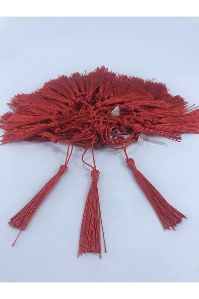 Bontex Kırmızı Uzun Süsleme Püskülü 10 Adet – Dekoratif Şerit