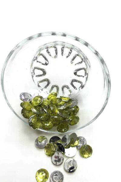 Bontex Κίτρινη Λεμονί Στρογγυλή Πλαστική Πέτρα 1 Συσκευασία 20 γραμμάρια – Χά...