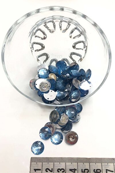 Bontex Синя кръгла пластмасова щипка 1 опаковка 20 г – мънисто