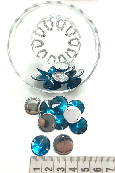 Bontex Okrugli tirkizni plastični kamen za ukrase 1 pakovanje 20 grama – perle